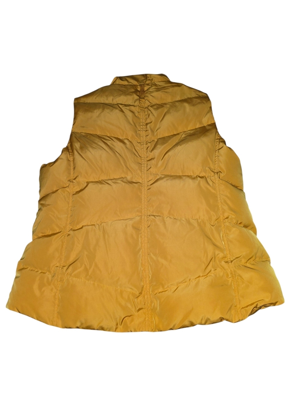 Lands' End Women's Mustard Yellow Quilted Puffer Vest - Picture 2 of 6